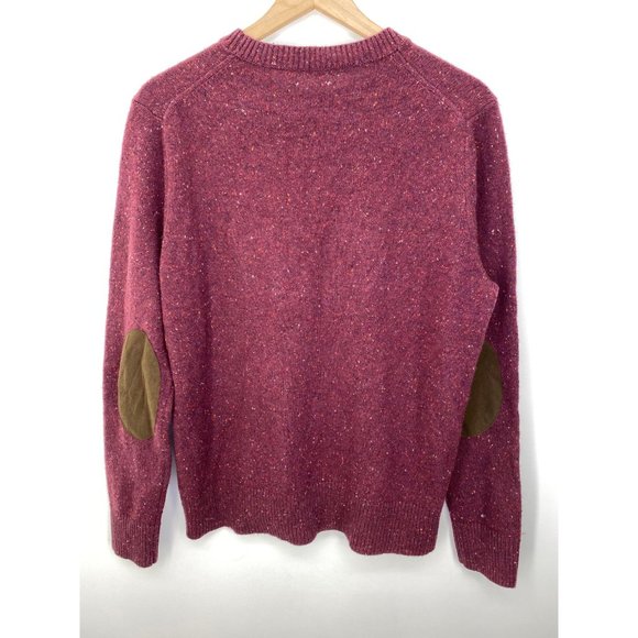 Men's Crew Neck Long Sleeve Sweater Red Size One - Picture 2 of 5